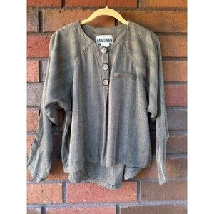 Vintage Karl Logan Bohemian Top Lagenlook | Brown | Womens Size‎ 2